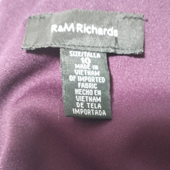 R & M Richards Full Length Dress in Deep Purple - Picture 6 of 8